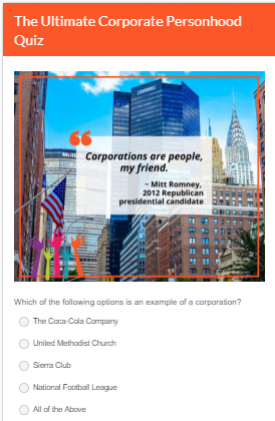 Corporate Personhood Quiz